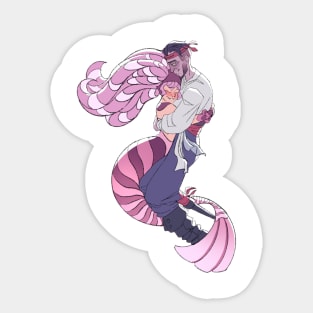 Entrapta and wrong Hordak Mermaid Pirate Sticker